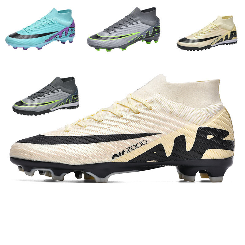 Cross-border foreign trade new football men's high-top football shoes spikes football shoes TF broken nails training shoes