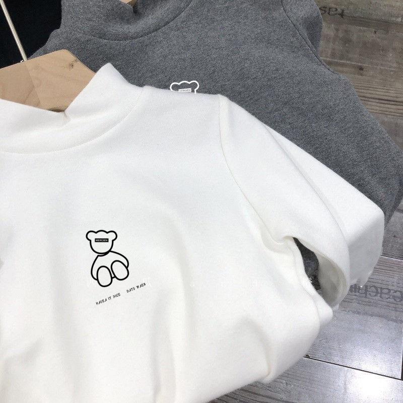 Picture of German velvet children's all-match high collar warm base shirt autumn and winter children's clothing fun cute children's long sleeve T-shirt top
