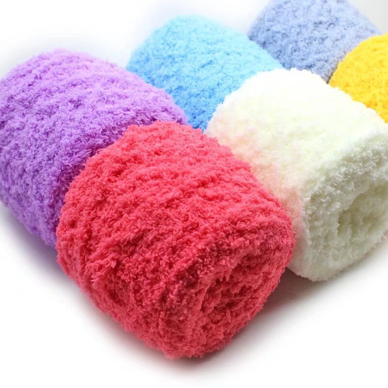 Three strands of coral velvet towel line woven scarf vest coat doll diy velvet line