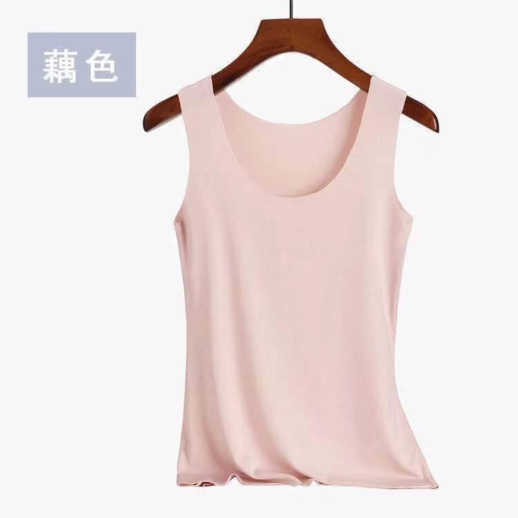 Picture of Seamless Vest for Women, Thin Pure Color Bottoming Shirt, Slim Sleeveless Spring & Fall Inner Wear, Summer Student Vest for Women