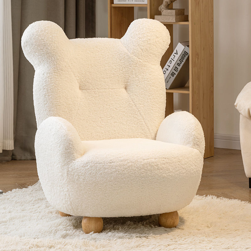 Bear Kids Sofa Sofa Chair Cartoon 3 to 6 Years Old Lamb Wool Single Seat Cute Lazy Baby Bedroom