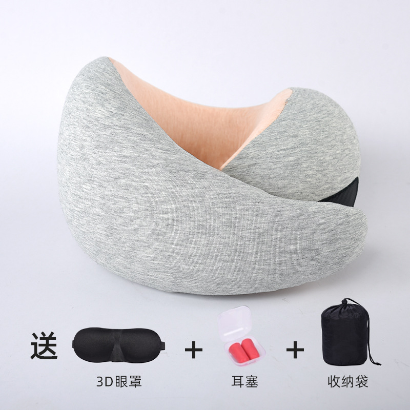 Picture of Travel U-shaped Aircraft Pillow Cervical Cervical Neck Protection Pillow Memory Foam U-shaped Pillow Collectable Folding Pillow
