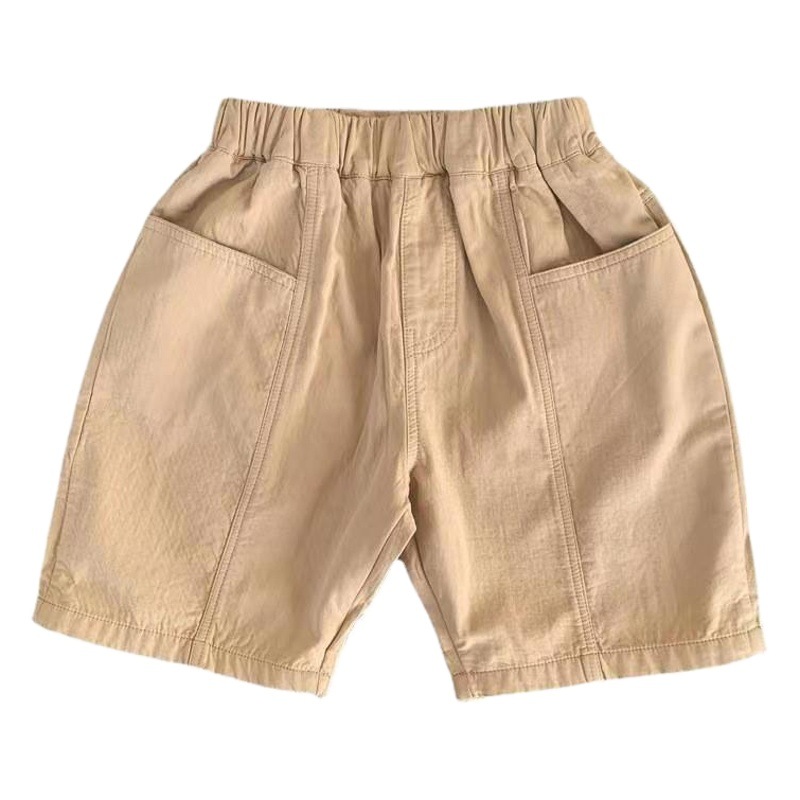 Picture of 2025 New Summer Mid-Pants for Babies, Kidsren, Boys, One-Year-Old Kidsren, Pure Cotton Pants, Casual Five-Point Pants