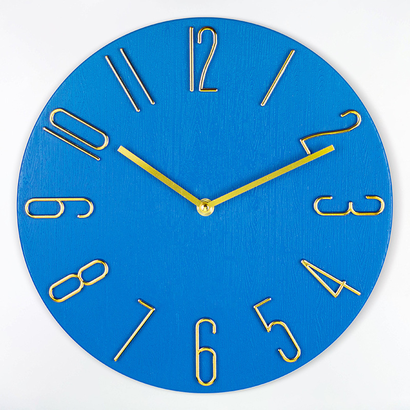 Picture of 30cm Clock Wall Clock Living Room Clock Wall Hanging Watch Quartz Clock Wall Hanging Creative Silent Wall Clock