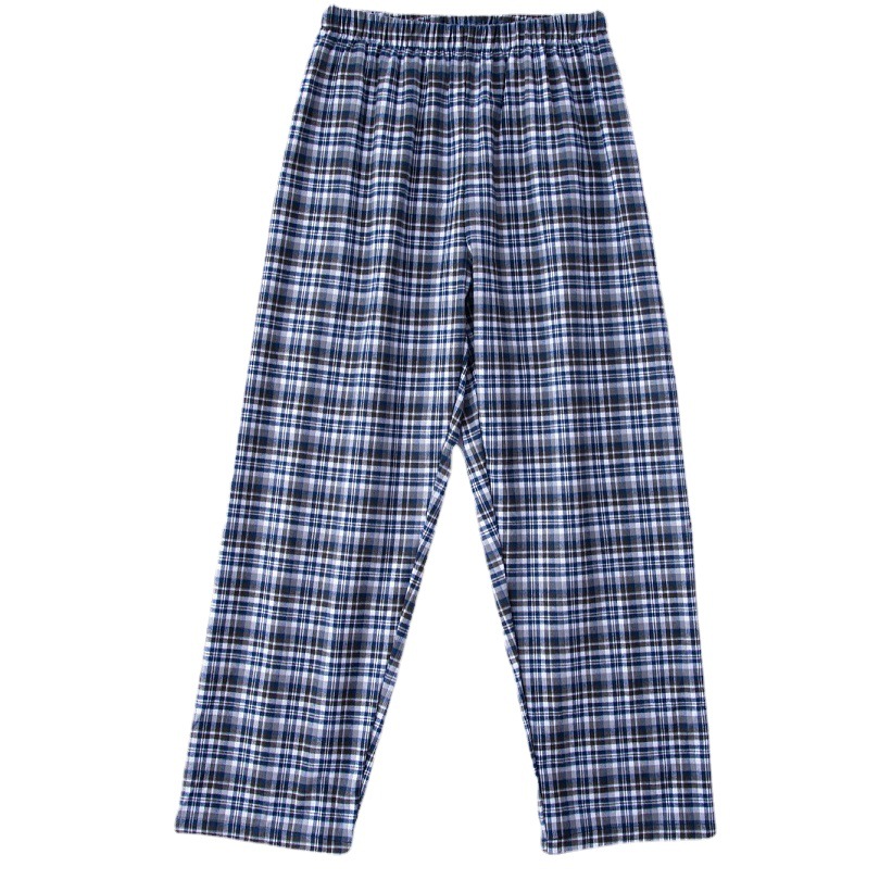 Pajama Pants Men's Cotton Plaid Cotton and Linen Pants Men's Loose and Wearable Home Pants One Piece Drop Shipping Breathable