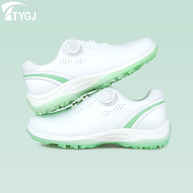 Golf Shoes Women's Golf Sneakers Knob Elastic Laces Versatile Casual Shoes Non-Slip Waterproof Women's Shoes