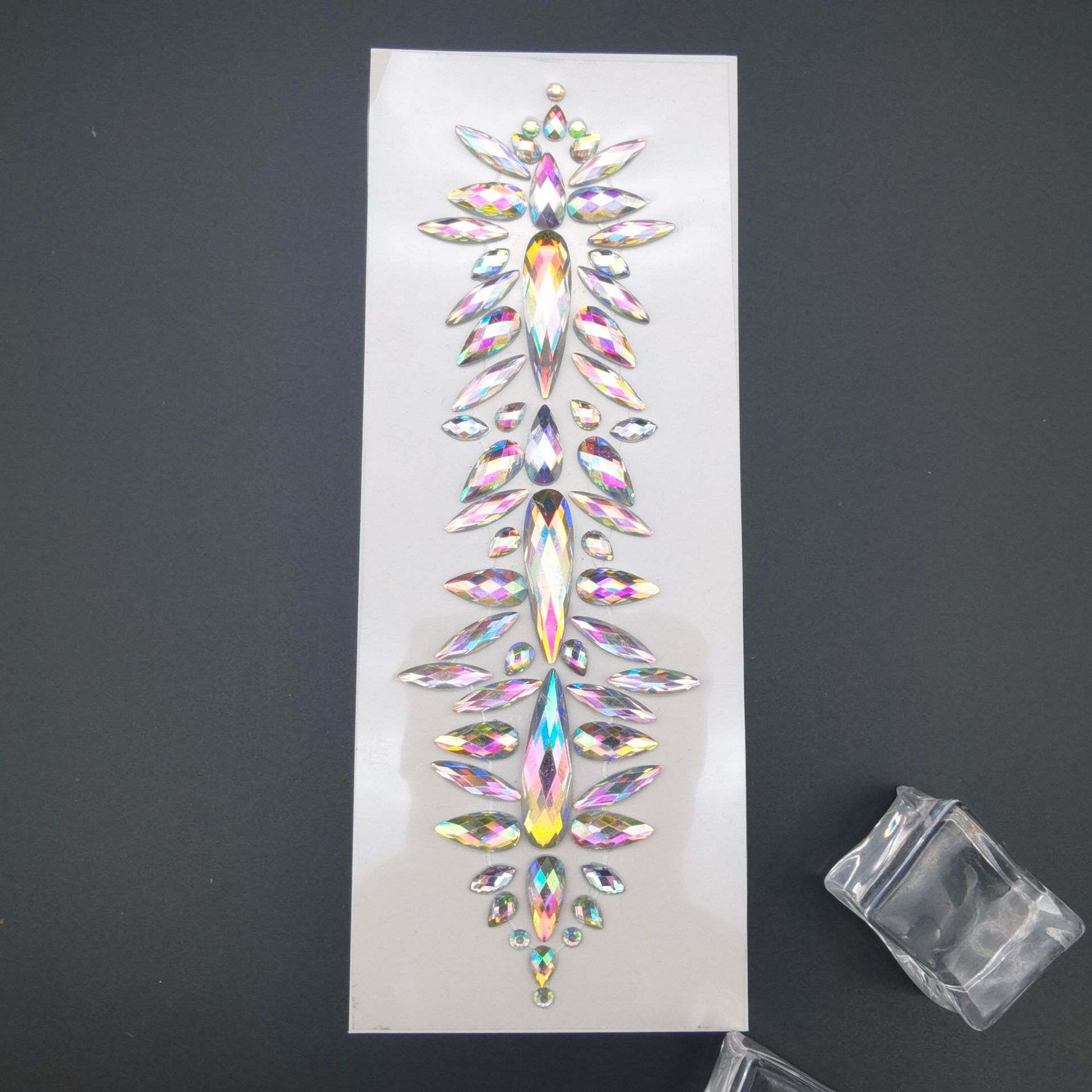 Picture of Internet Celebrity Rhinestone Forehead Face Sticker Hair Decoration Diamond Sticker Head Decoration Forehead Sticker DIY Music Festival Jewelry