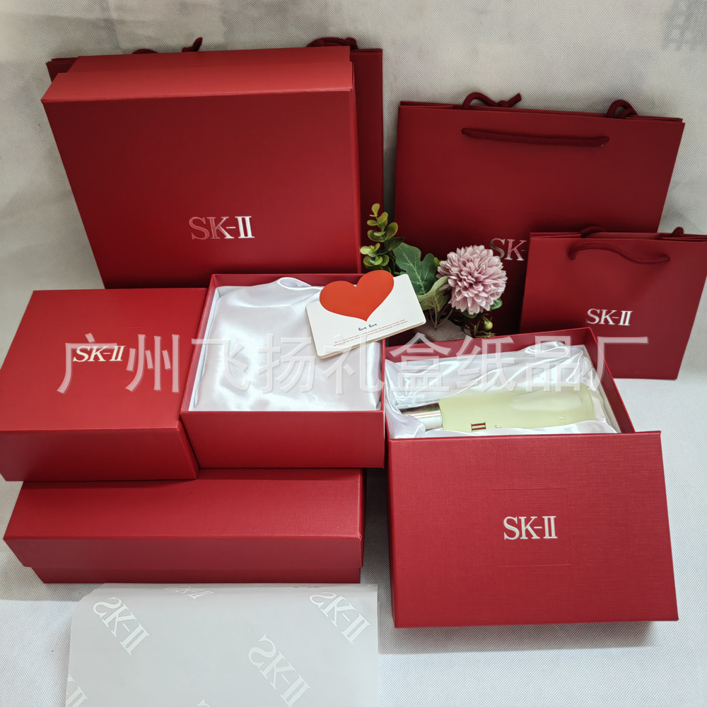 sk sprinkle red gift box gift box empty box face cream gift box handbag shopping bag