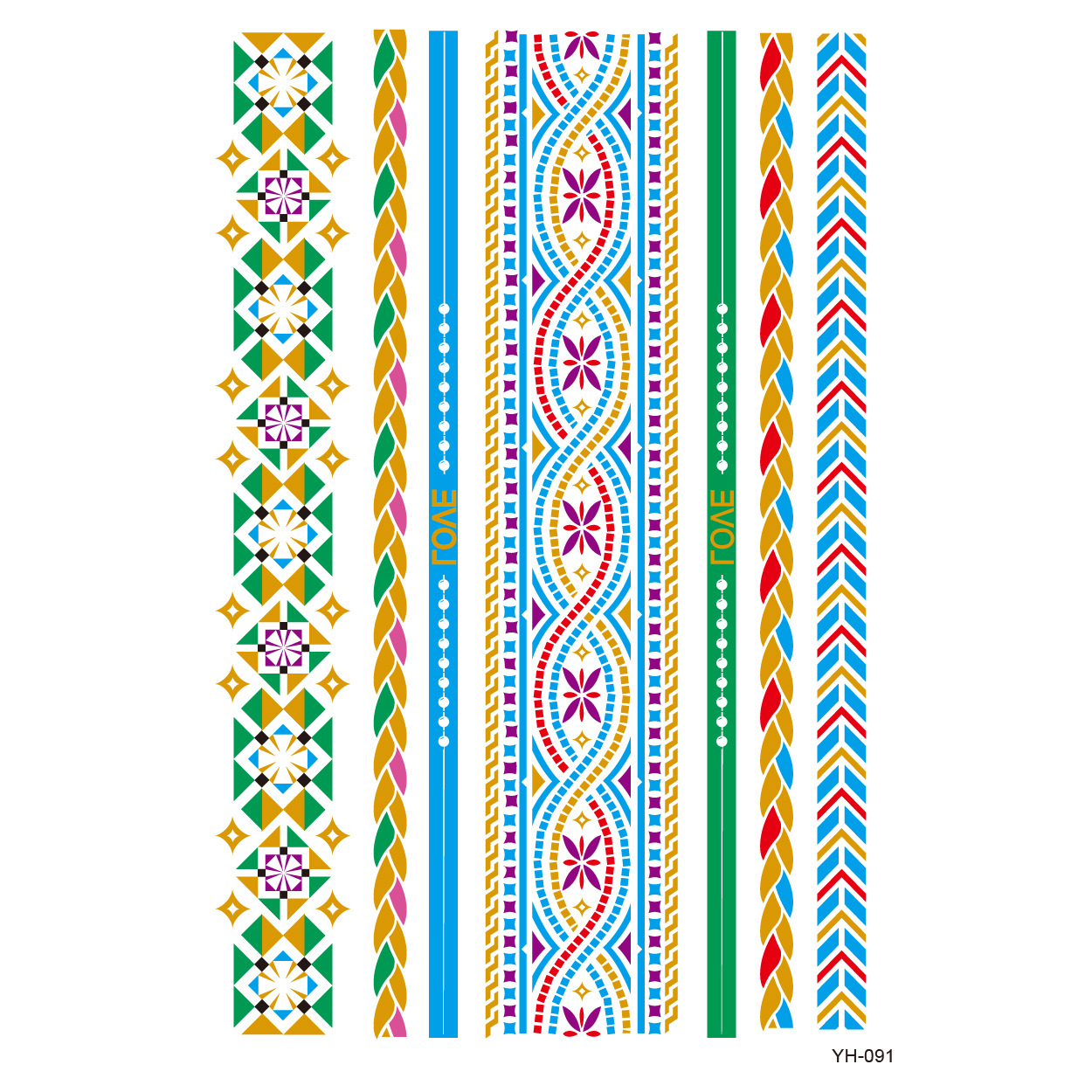 Picture of Bronzing tattoo stickers manufacturers in stock wholesale waterproof tattoo stickers fashion tattoo stickers