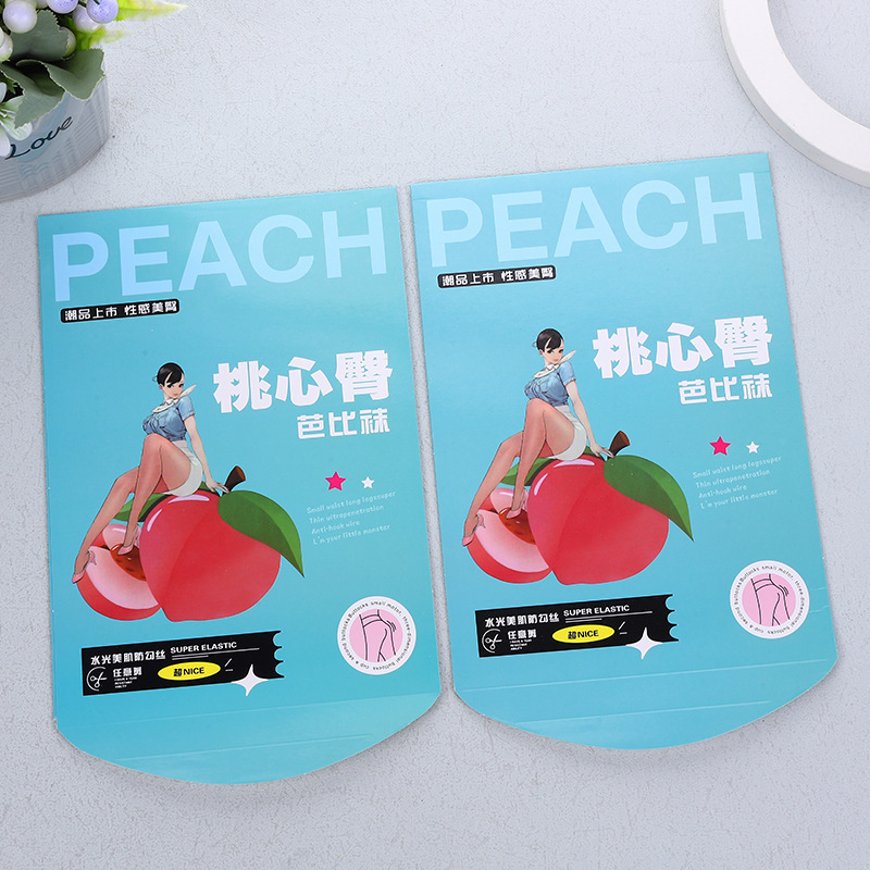 "in stock wholesale" peach peach socks cut stockings packaging pineapple socks arbitrary cut stockings paper other color printing