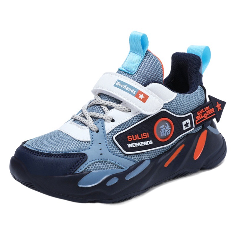Children's Shoes 2024 New Kidsren's Sports Shoes Lightweight Mesh Breathable Casual Fashion Trendy Shoes Magic Store Stickers Boys Trendy