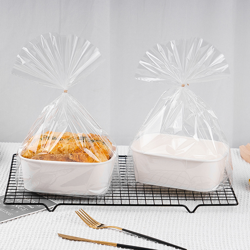 Toast packaging box haolilai with hole cake bread paper holder high temperature resistant disposable mold packaging bag