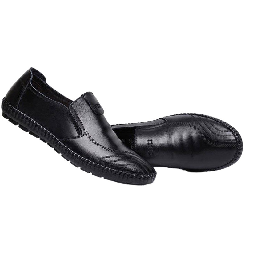 Leather Shoes Men's Casual Shoes Cross-Border Wholesale Leather Shoes Men's Shoes Men's Slip-On Spring Beanie Shoes Men