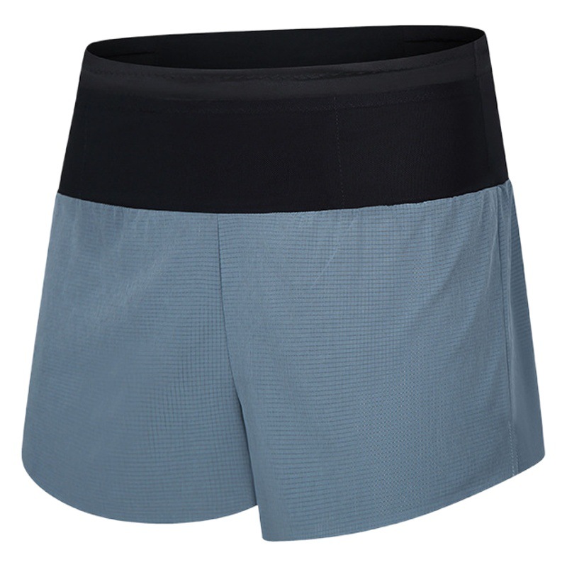 Men's quick-drying outdoor running shorts fitness pants seamless waterproof zipper pocket training pants