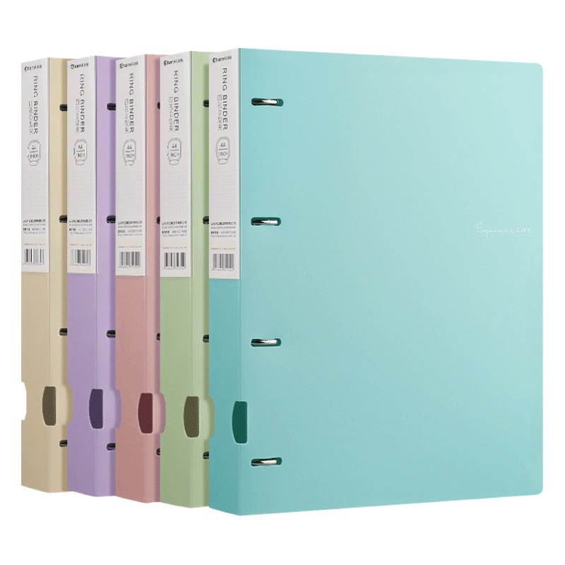 New a4 loose-leaf folder office information test paper storage folder 4-hole fast Labor folder D-type punching folder wholesale