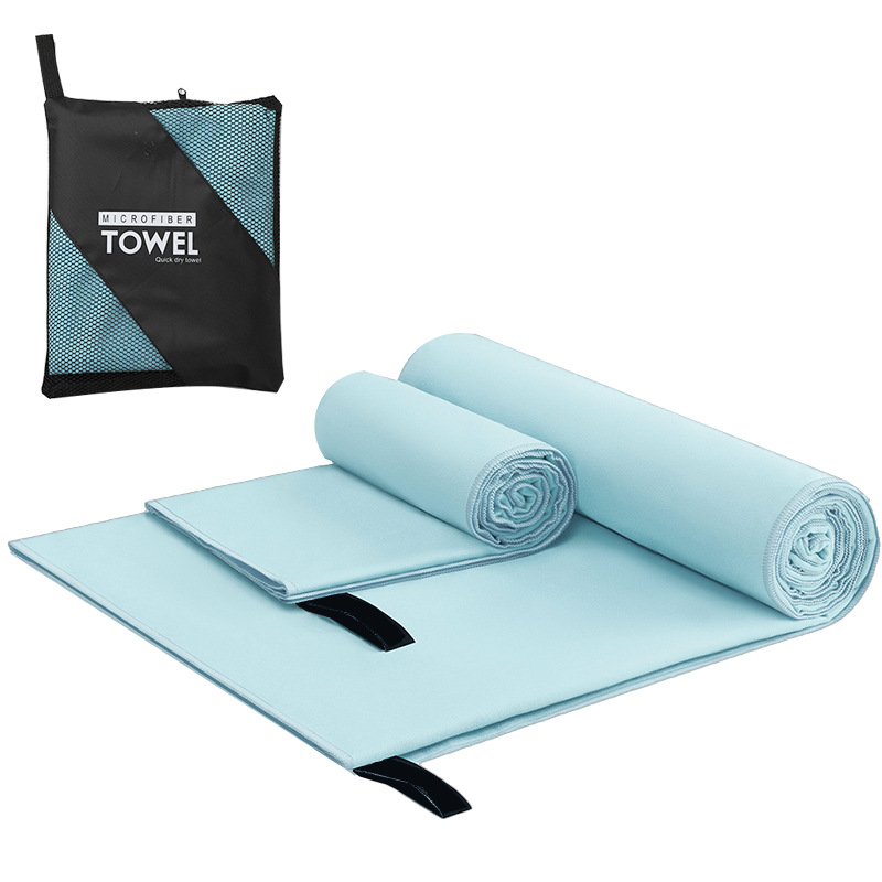 Picture of Quick-Drying Beach Towel Multi-Color Portable Quick-Drying Fitness Sports Towel Outdoor Beach Towel Mesh Bag