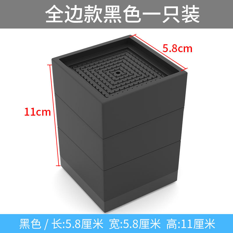 Picture of Cross-Border Amazon Black Furniture Bed Heightening Foot Pads 2 358inch Table Sofa Cabinet Tpu Anti-Slip Stacking