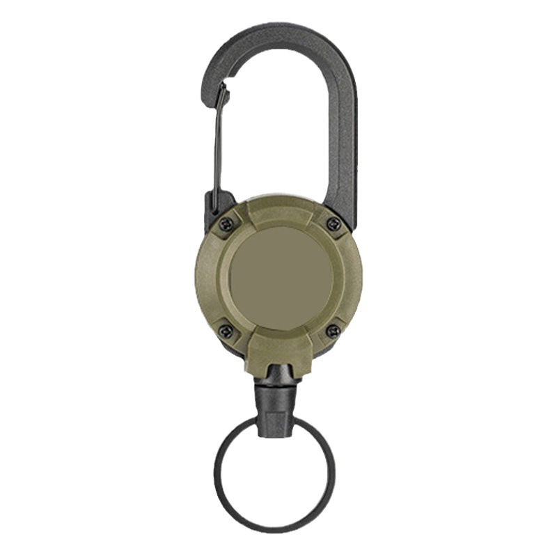 Cross-border Outdoor Camping Tactical Buckle Multifunctional Wire Rope Mountaineering Buckle Telescopic Anti-lost Buckle Backpack Key Easy Pull Buckle