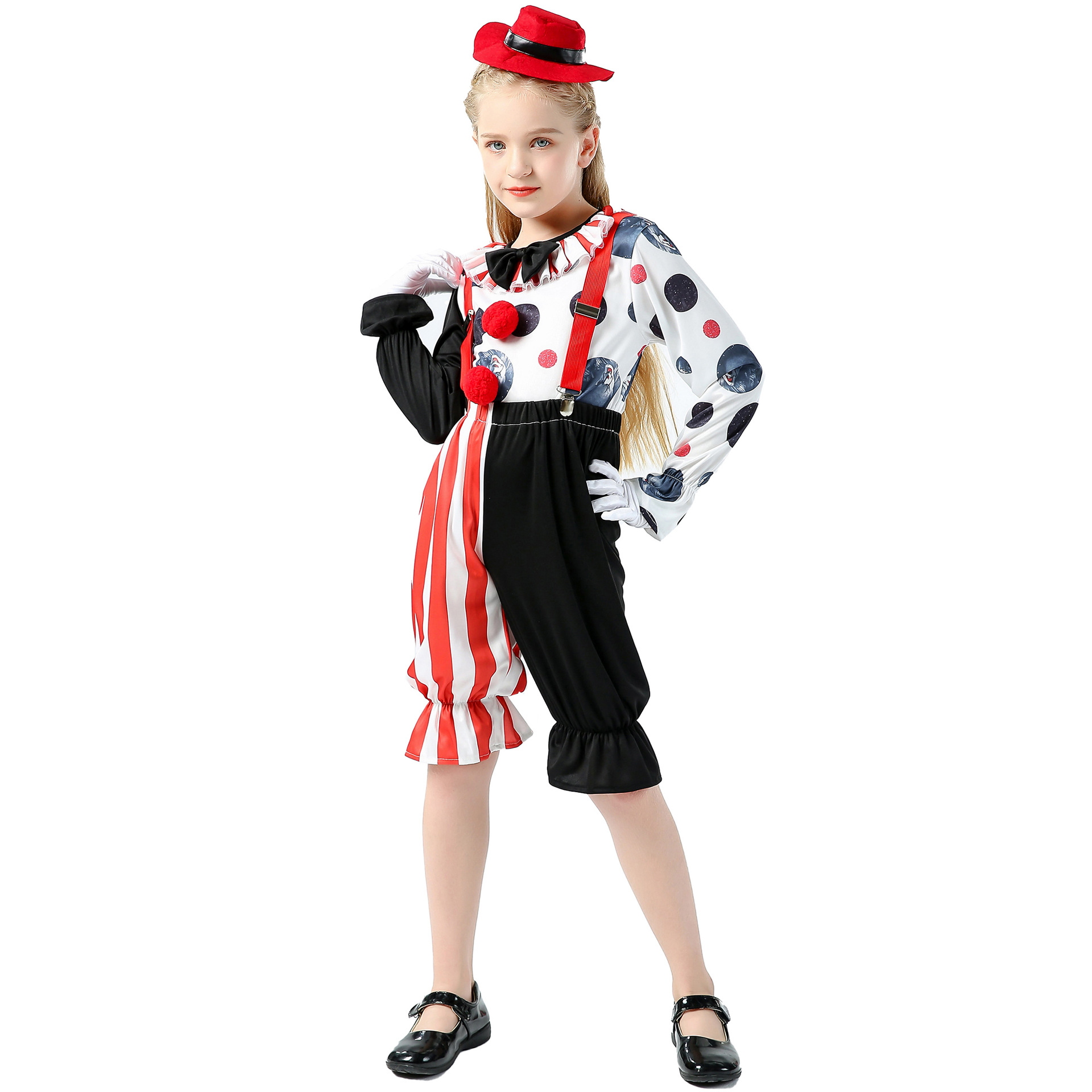 Picture of S-XL Girls Children's Clown Costume Holiday Party Costume Children's Day Performance Costume Girls Performance Halloween Costume