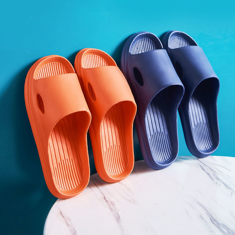 Home slippers women's summer couple bathroom bath soft bottom men's slippers indoor non-slip mute home