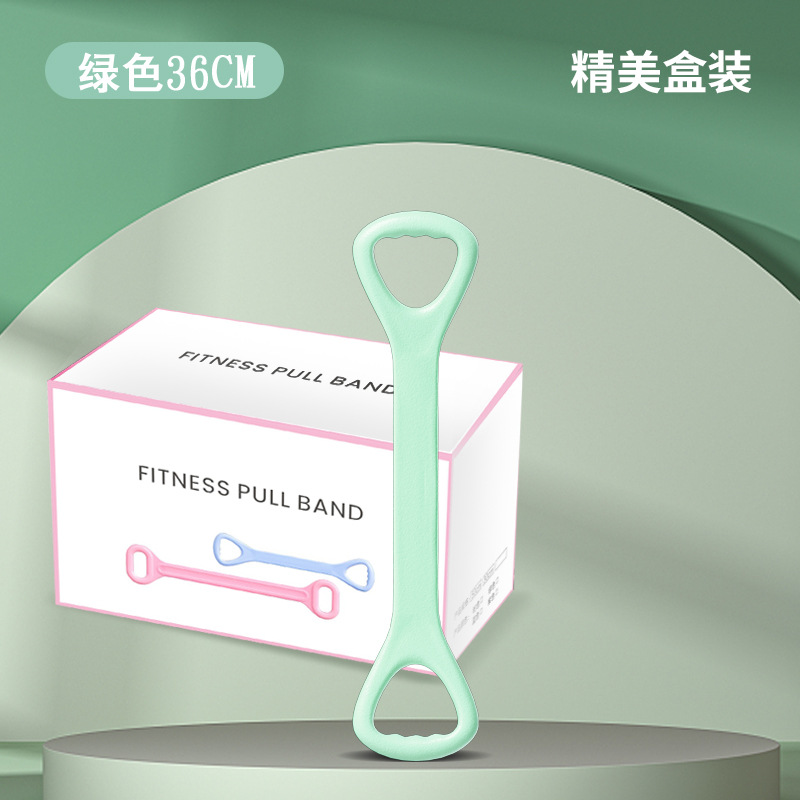 Picture of Fitness Tension Belt 8-character Tensile Yoga Elastic Stretch Belt Open Shoulder Beauty Back Stretch Artifact 8-character Resistance Rope