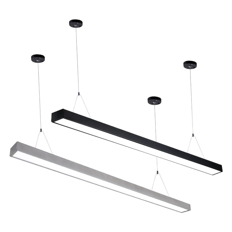 Square light led strip light Office hanging light shopping mall supermarket lighting ceiling strip light grille office light