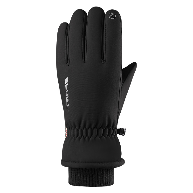 Picture of Cross-border gloves winter men's driving skiing warm fleece-lined sports waterproof cold-proof touch screen riding gloves wholesale