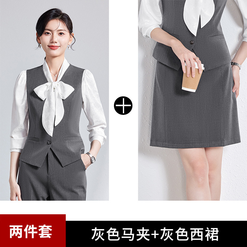 Picture of Women's waistcoat professional suit 2024 new 4S store hotel front desk reception tooling temperament waistcoat overalls women