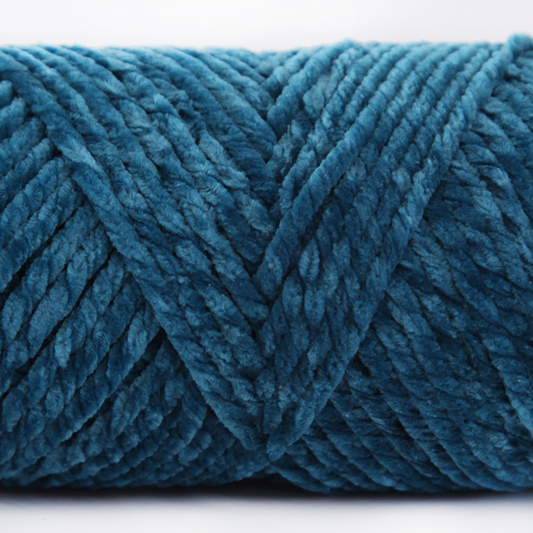 Picture of 3 Strands of Chenille Velvet Yarn for Crocheting Shoes, Thick Yarn for Autumn and Winter DIY Handmade Knitting, Scarf Yarn, Pure Handmade Knitting