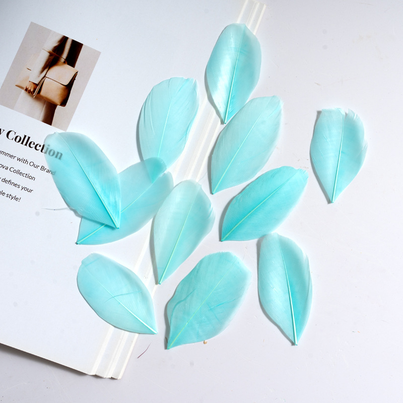 Picture of Goose feather floating head color feather decoration diy jewelry earrings earrings dream catcher handmade material accessories small feathers