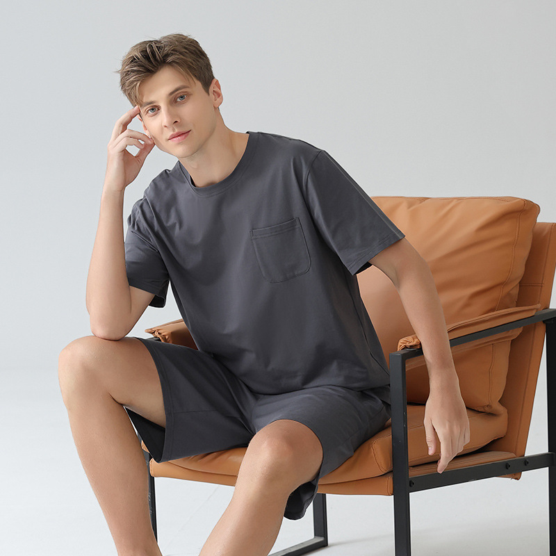 [Super soft] Pajamas Men's Summer Modal Short-sleeved Simple Home Clothes Summer Thin Cool Ice Silk suit