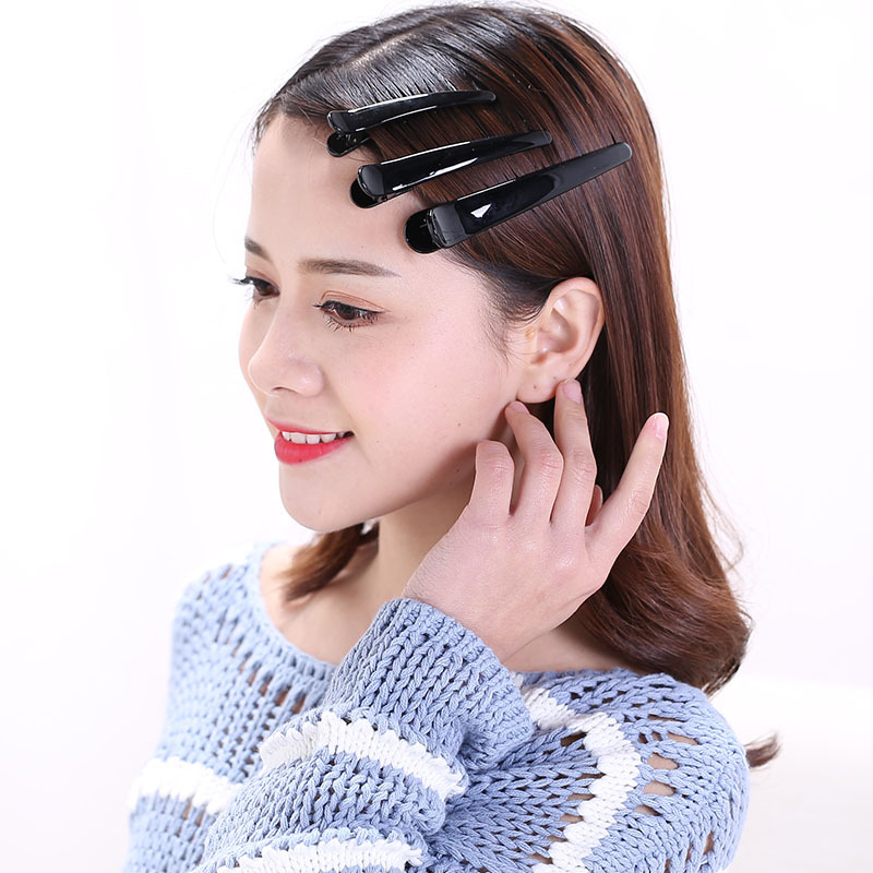 Picture of Hot-selling black duckbill clip barber shop common style sea clip 4 sizes frosted beauty hairpin small gift batch