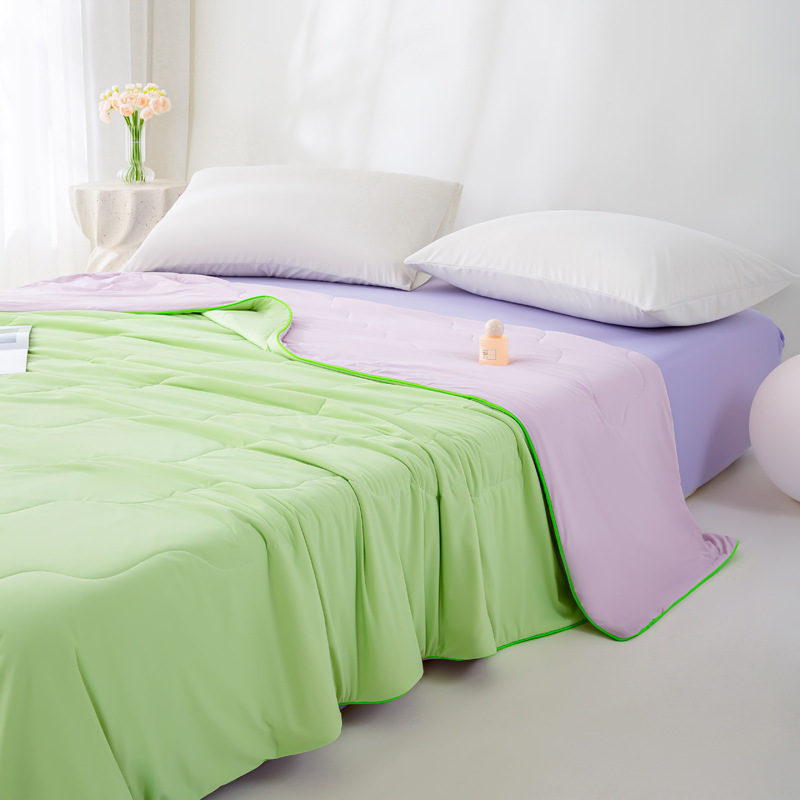 Picture of Summer quilt class a maternal and infant grade cool silk summer cool quilt watermelon quilt solid color air conditioning quilt washable summer ice silk thin quilt