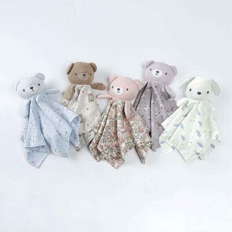Baby's Skin-Friendly Anting Towel Sleeping Doll Baby Soothing Three-Dimensional Soft Doll 01 Years Old Sleeping Toy