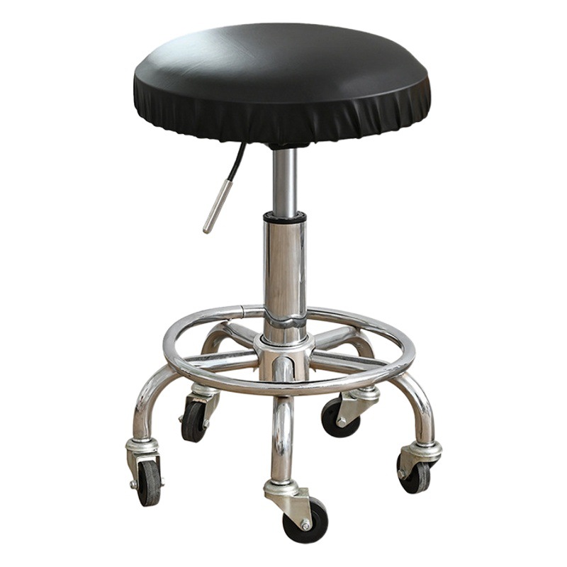 TEMU Hot Selling Cross-border Leather PU Waterproof Round Stool Cover Bar Beauty Barber Shop Lifting Chair Cover