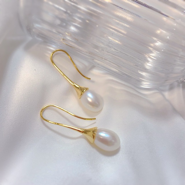 Picture of European and American fashion super beautiful natural freshwater pearls real pearl earrings exquisite elegant goddess all-match