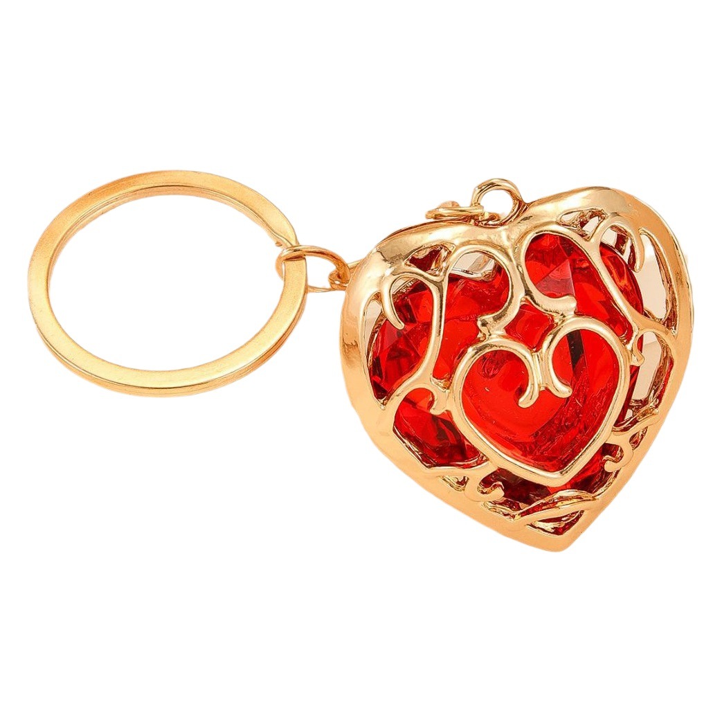 Animation peripheral Zelda legend keychain wilderness retro hollow love crystal key pendant wholesale