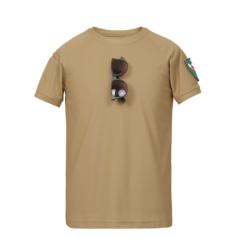 Picture of Summer Elastic Short-Sleeved T-Shirt Men's Loose Large Size Tactical Short-Sleeved Elastic Quick-Drying Military Fan Training Uniform T-Shirt
