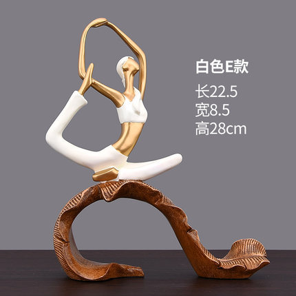 Picture of Cute styling Yoga Girl Fitness window miniature scene ornaments desktop ins girl room decoration wholesale
