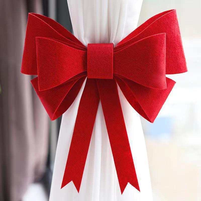 Valentine's Day three-dimensional Red big bow bouquet gift box with bucket decoration wedding festive scene layout wholesale