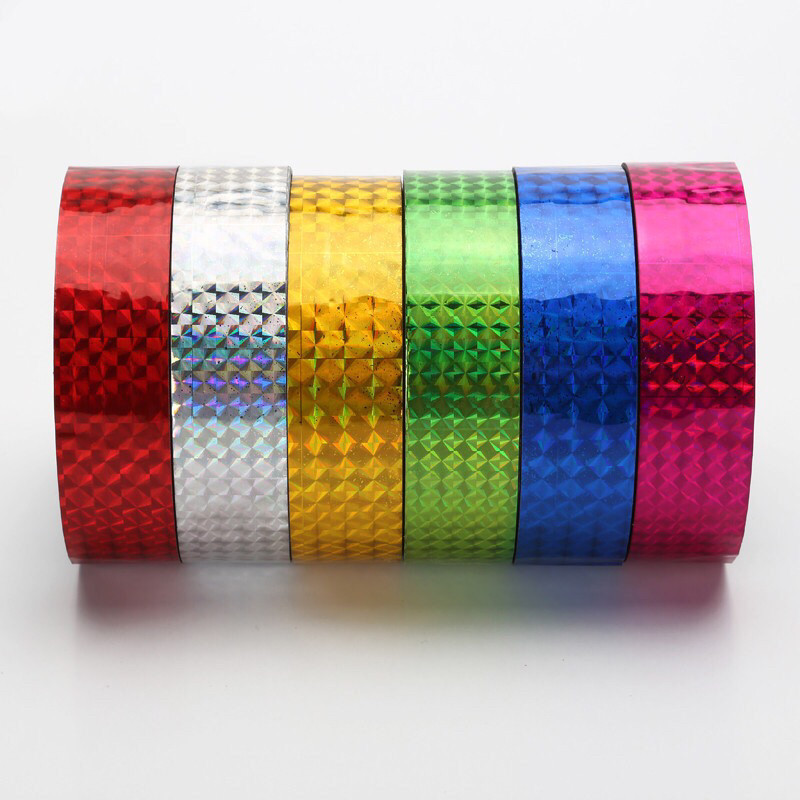Laser tape handmade diy flash bright wedding wedding decorative tape electroplated gold-plated tape gift box packaging
