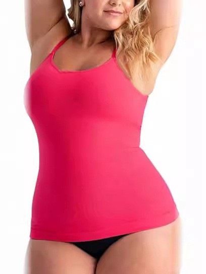 Picture of Cross-Border Amazon European and American Clothing Vest Summer Collarbone Exposed Large Size Striped Slim Hot Girl Threaded Top