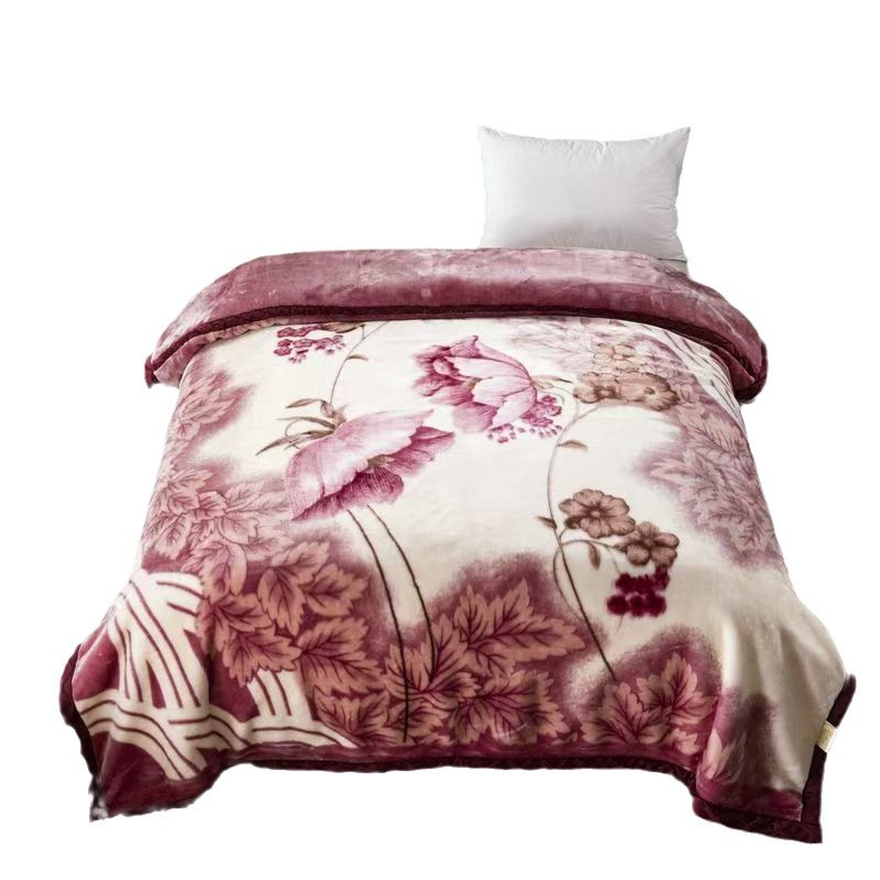 Picture of Thickened Raschel Blanket Factory Wholesale Winter Warm Blanket Flannel Cover Blanket Bed Sheet Double Layer Antistatic Cloud Blanket