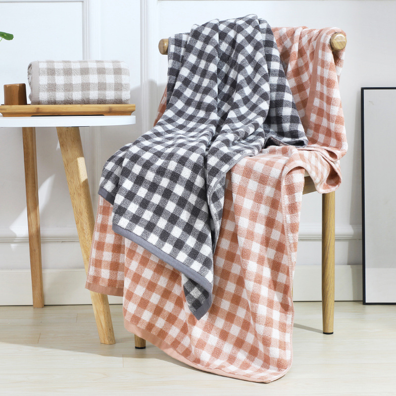 Gauze Bath Towel Pure Cotton Japanese Style Simple Square Bath Towel Adult Bath Towel Absorbent Household Beach Towel Gift Bath Towel