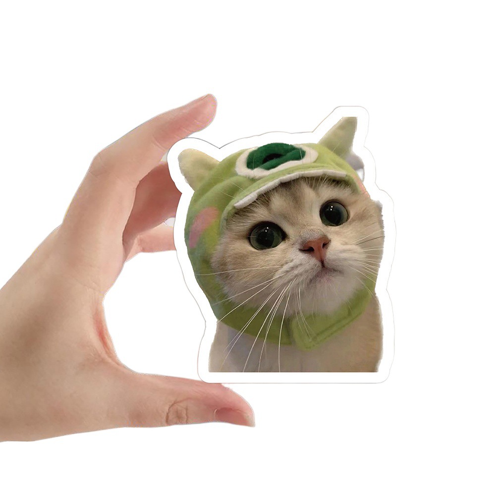 60 cute realistic cat stickers cartoon cute cat hand account desktop stationery decoration diy waterproof stickers