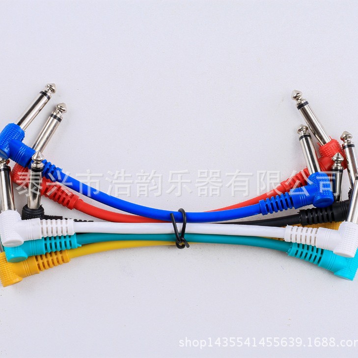 Cross-border product effector connection line 6-color shielded noise reduction line electric guitar bass 30cm15CM20CM