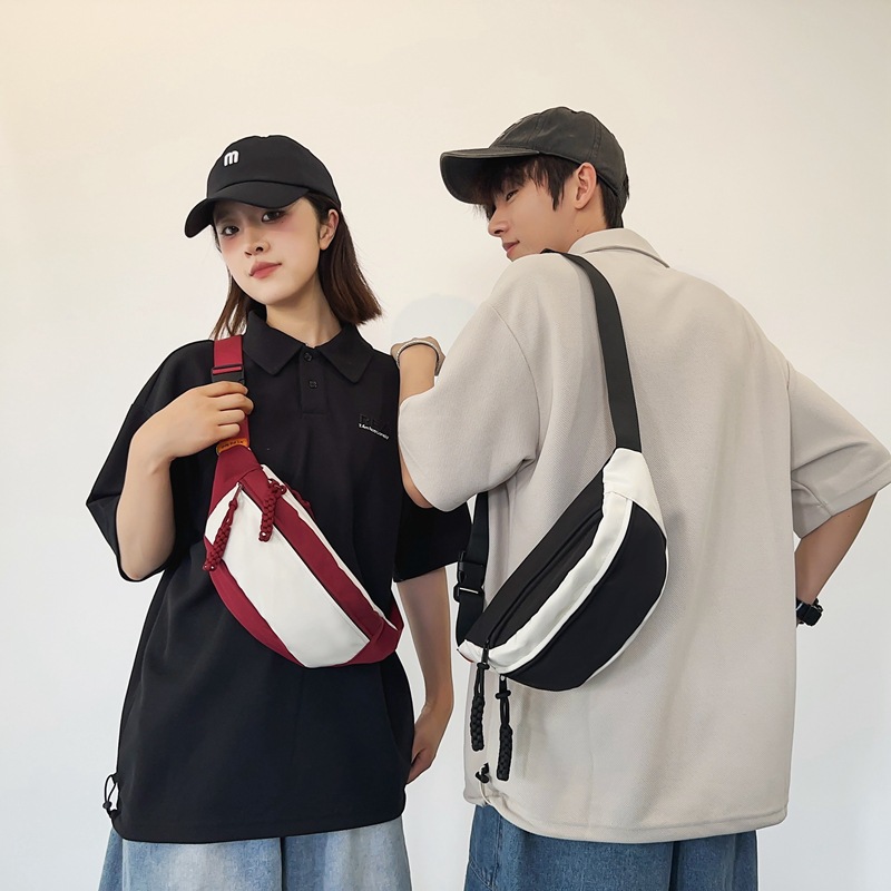 Picture of Chest Bag Men's Small Bag Waterproof Japanese Style Casual Crossbody Bag Sports Shoulder Bag Men's Waist Bag Women's Shoulder Bag Can Be Printed with Logo