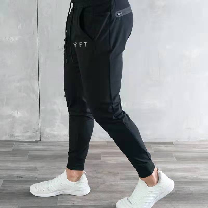 LYFT Muscle Fitness Four New Sports Running Pants Men's Casual Pants Korean Slim-fit Fitness Pants Men's Ankle-tied Pants