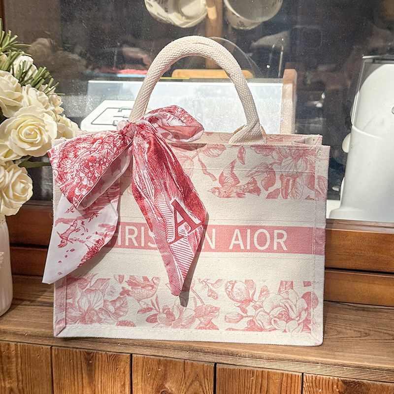 in stock Tote Bag Accompanied Gift Bag Pink Gift Bag for Girls Advanced Sense Return Gift Bag Factory Wholesale