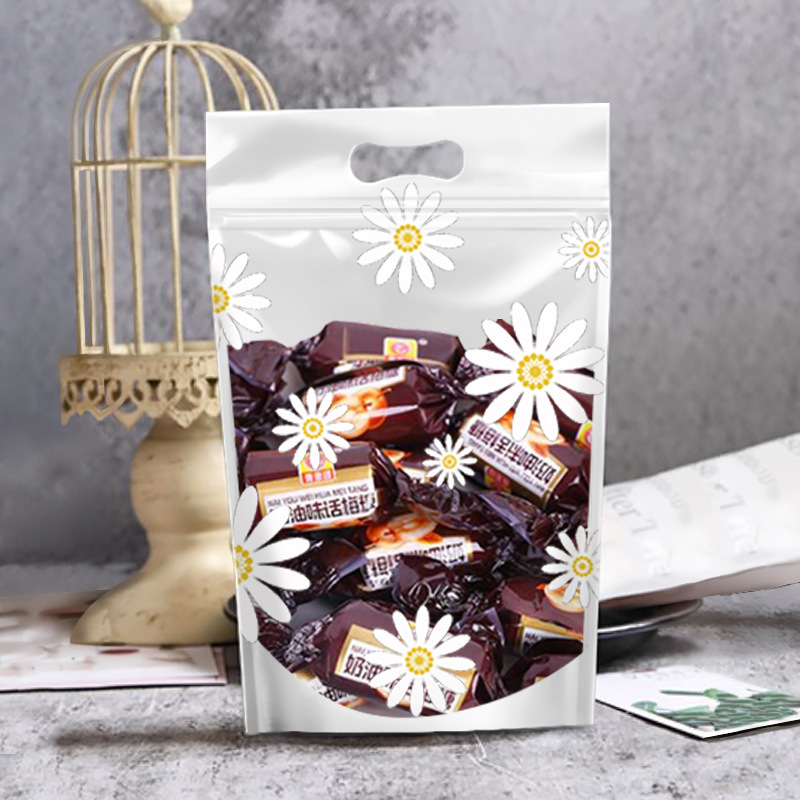 Spot small daisy nougat snowflake crisp transparent packaging bag cookie ice skin moon cake souffle moisture-proof machine bag